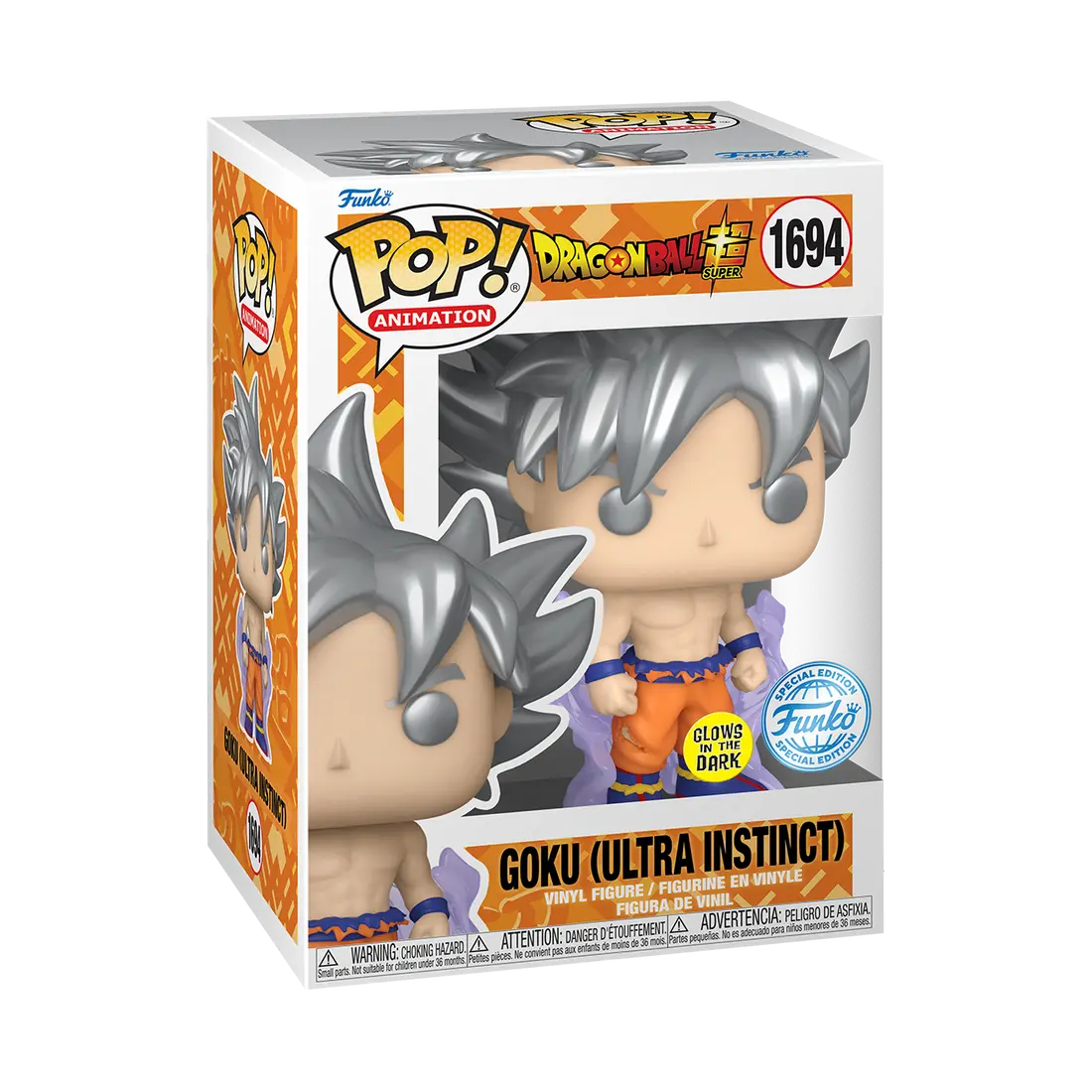 Funko POP! Dragonball Super - Goku (Ultra Instinct) 1694 GITD / Special Edition – Bild 3