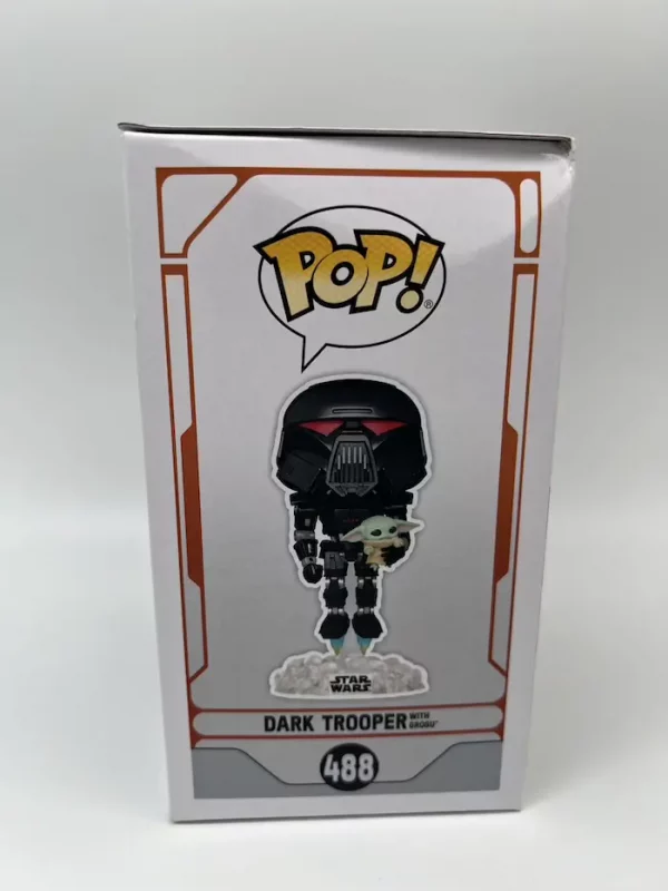 Funko POP! Star Wars: The Mandalorian - Dark Trooper (w/Grogu) 488 [beschädigt] – Bild 4