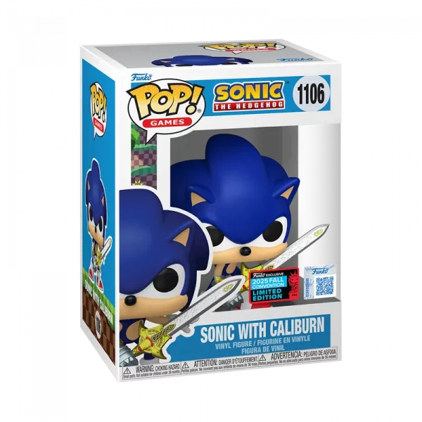 Funko POP! Sonic the Hedgehog - Sonic with Caliburn 1106 NYCC 2025 Special Edition