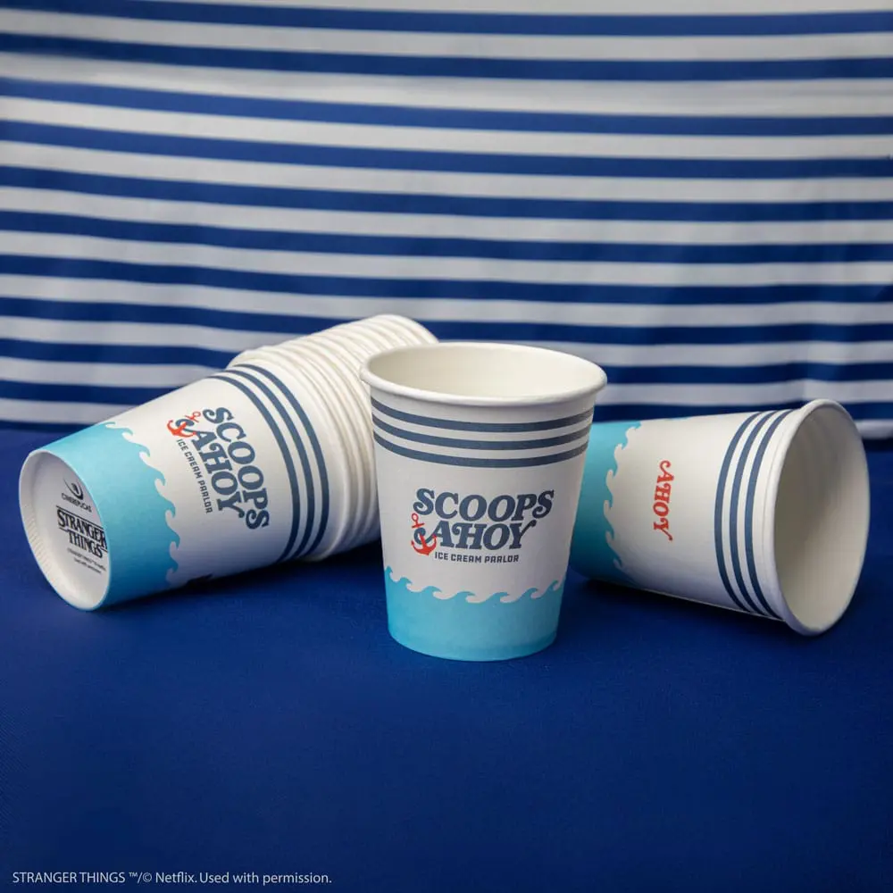 Stranger Things Set von 24 Pappbechern Scoops Ahoy